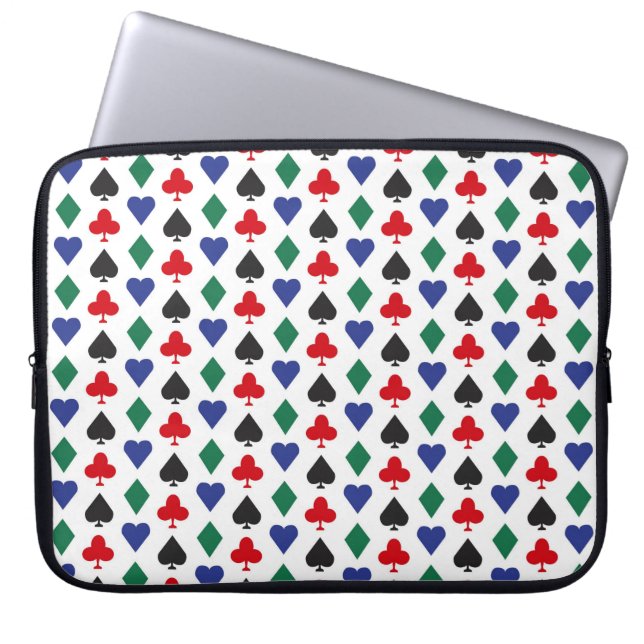 HEARTS SPADES CLUBS DIAMONONONS ROWS LAPTOPSCHUTZHÜLLE (Vorderseite)