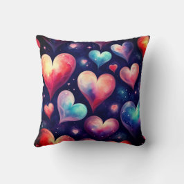 Hearts Stars Valentine Galaxy Kissen