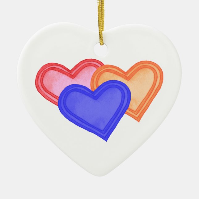 Hearts Trio Ornament (Vorne)