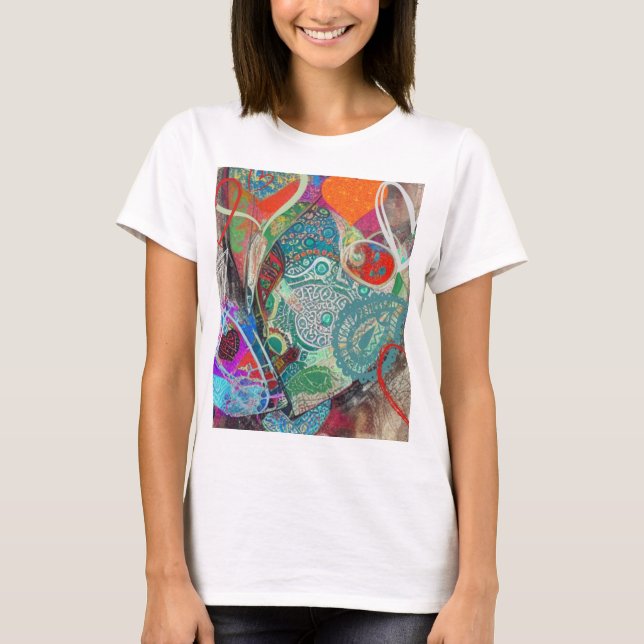 Hearts und Paisley T-Shirt (Vorderseite)