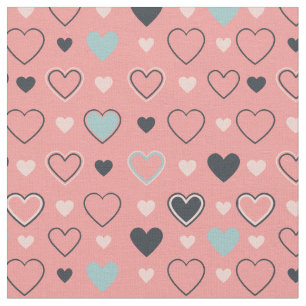Hearts Valentine Pattern Stoff