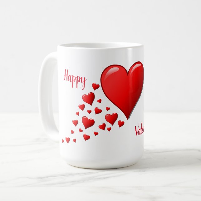 Hearts Valentine Tasse (Vorderseite Links)
