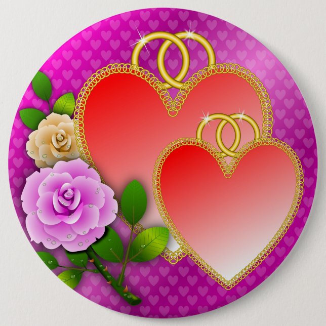 Hearts Valentine's Day-20362 Button (Vorderseite)