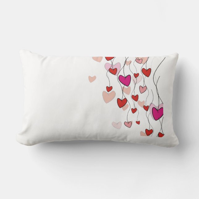 Hearts Vine Pillow Lendenkissen (Vorderseite)