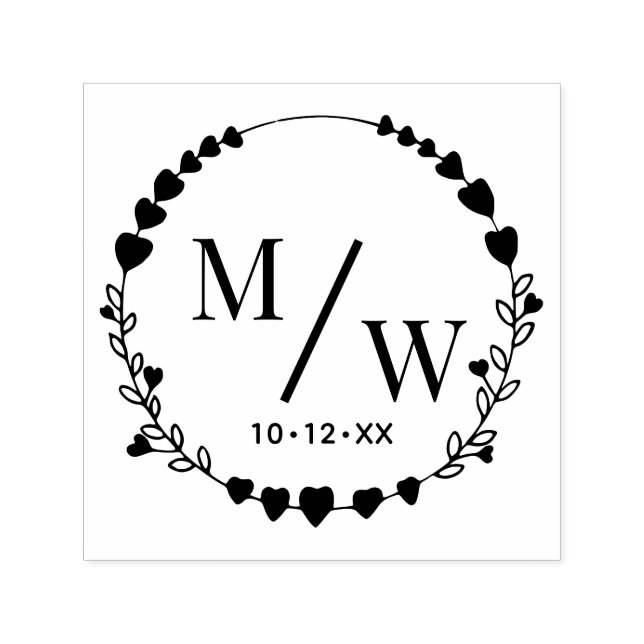 Hearts vom ersten monogramm Diag Spacer D Permastempel (Design)