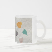 Hearts water color coffee mug