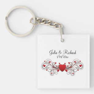 Hearts Wedding Party Geschenk Schlüsselanhänger