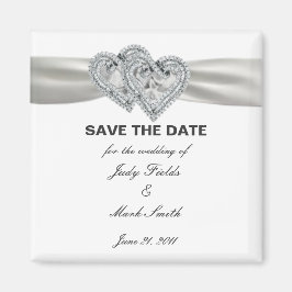 Hearts White Wedding speichert das Date Magnet