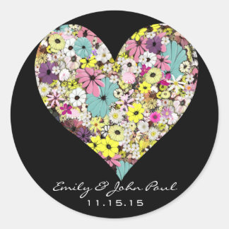 Hearts Wild Blume Wedding Save the Date Sticker