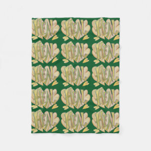 Hearts Word Art Soft Fleece Chemo Blanket