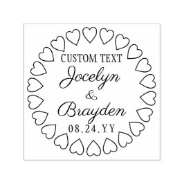 Hearts Wreath Wedding Vielen Dank oder Save the Da Permastempel