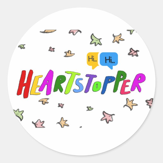 Heartstopper Runder Aufkleber (Vorderseite)