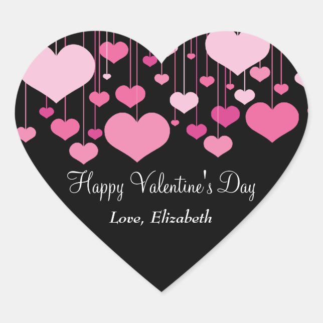 Heartstrings Valentinsticker Herz-Aufkleber (Vorderseite)