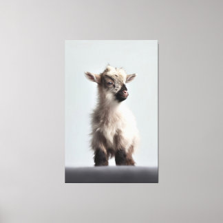 Heartwärming Baby Goat Portrait Fotografie Leinwanddruck