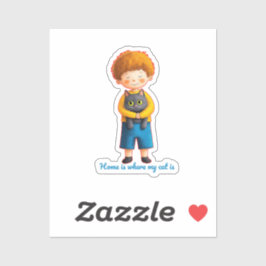 Heartwarming Feline Love Aufkleber