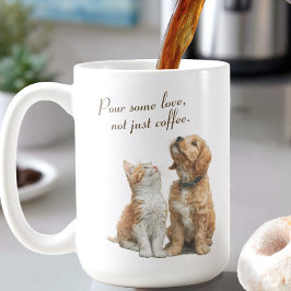 Heartwarming Gaze: Pour Some Love Custom Kaffeetasse