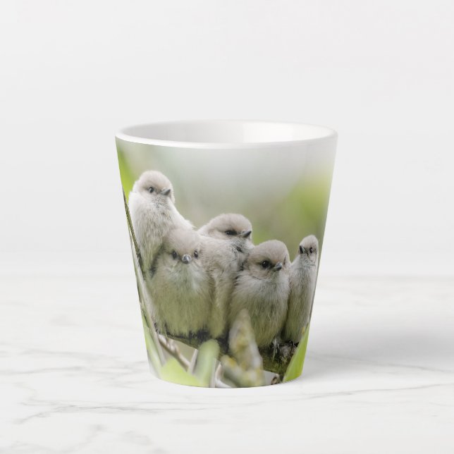 Heartwärming Niedlich Bushtits Songbirds Family Fo Milchtasse (Vorderseite)