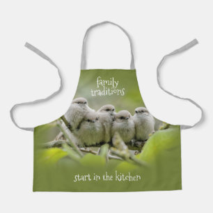 Heartwärming Niedlich Bushtits Songbirds Family Fo Schürze