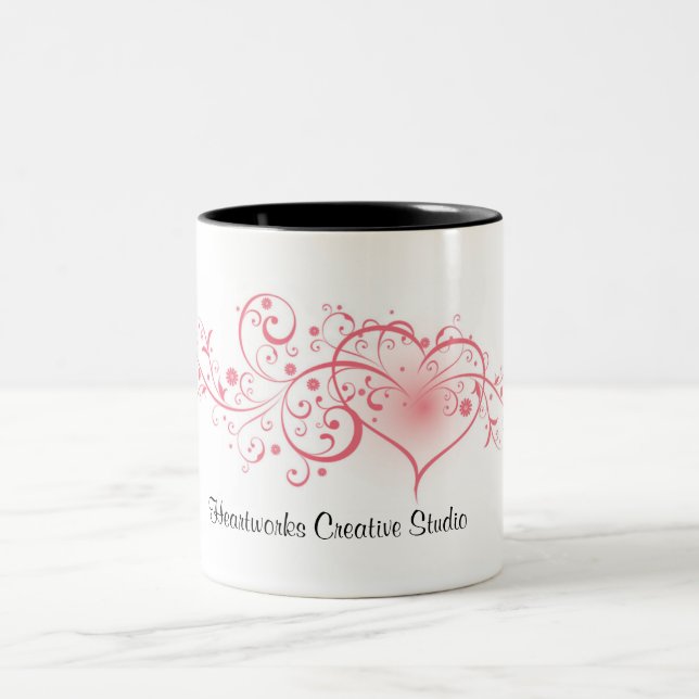 Heartworks kreatives Studio Zweifarbige Tasse (Mittel)