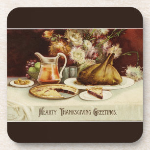 Hearty Erntedank Dinner Getränkeuntersetzer