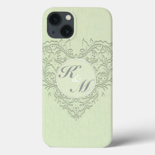 HeartyChic Lime Green linen Damask Herz title_seo2