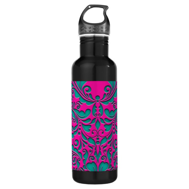 HeartyParty Magenta-Till Edelstahlflasche (Vorderseite)