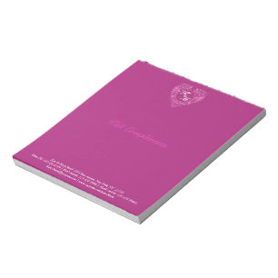 HeartyParty - Rosa und Kirsche Damaskus Herz Notizblock