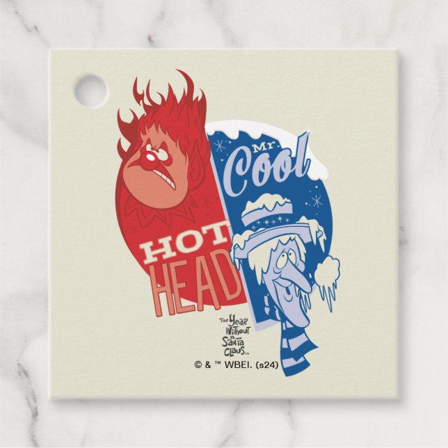 Heat Miser Hot Head & Snow Miser Mr. Cool Geschenkanhänger (Vorderseite)