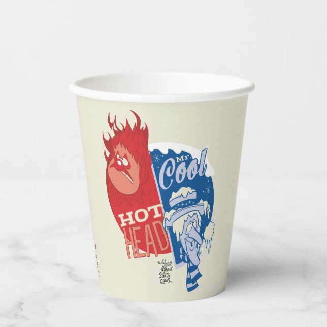 Heat Miser Hot Head & Snow Miser Mr. Cool Pappbecher (Vorderseite)