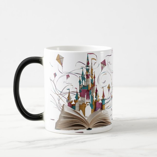 Heat Reveal Whimsical Book Page Art Verwandlungstasse (Links)