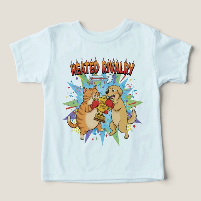 Heated Rivalry Cat vs Dog Boxing Funny Best Pet (Design Recto)