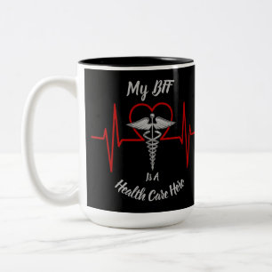 Heath Care Hero BESTE FREUNDIN Zweifarbige Tasse