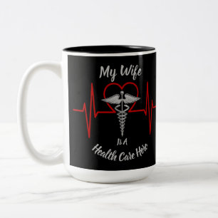 Heath Care Hero Ehefrau Zweifarbige Tasse