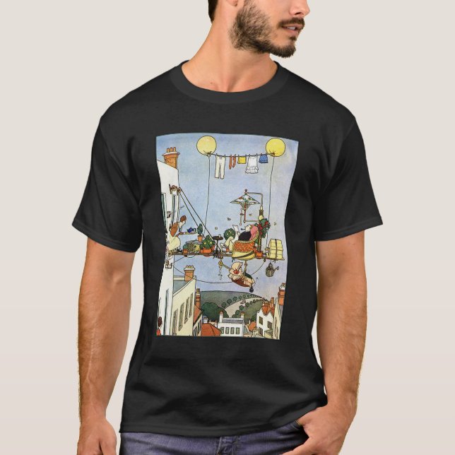 Heath Robinson. Illustration, Zuhause Comforts W.  T-Shirt (Vorderseite)