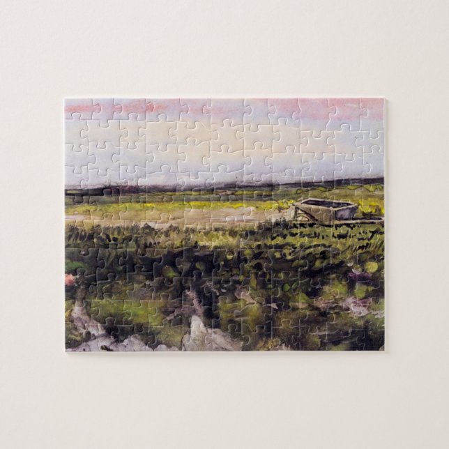 Heath with Wheelbarrow by Vincent van Gogh (Horizontal)