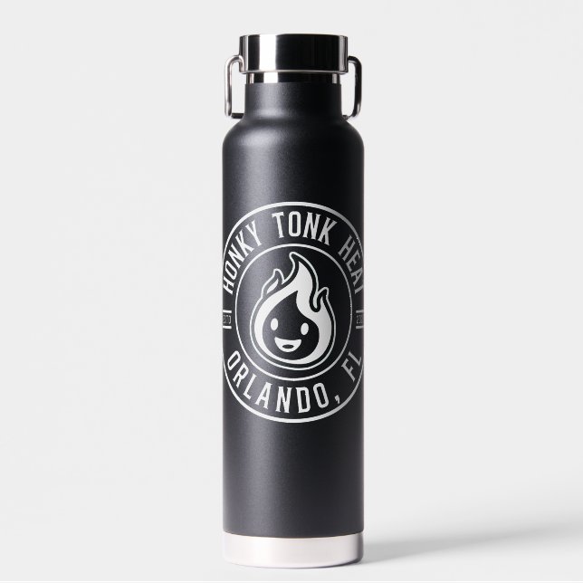 HeatHead White and Black Water Bottle Trinkflasche (Vorne)
