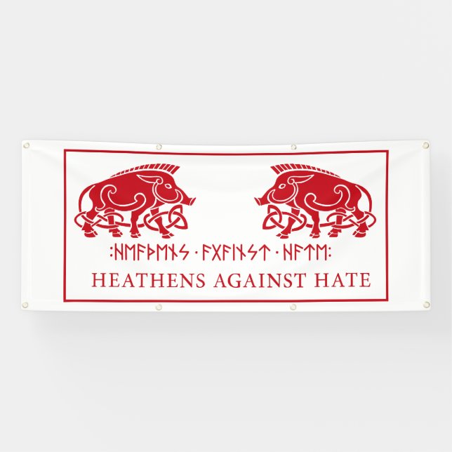Heathens contre la bannière de la haine (Horizontal)