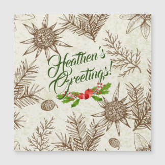 Heathen's Salutations Atheist Magnet Card