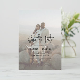 Heather Elegantes Foto Minimal Moderne Hochzeit Save The Date