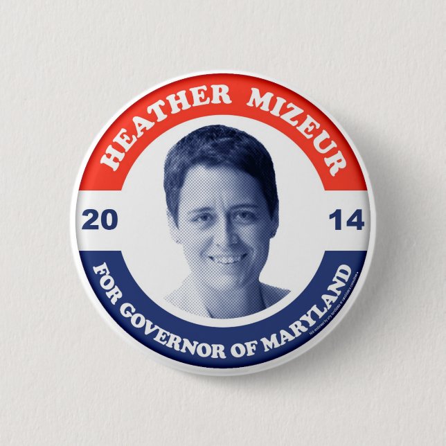 Heather Mizeur Retro Button (Vorderseite)