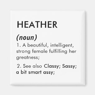 Heather Name, Bearbeitbarer Name, Benutzerdefinier Magnet