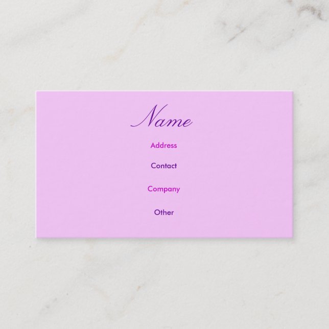 Heather Visitenkarte (Vorderseite)