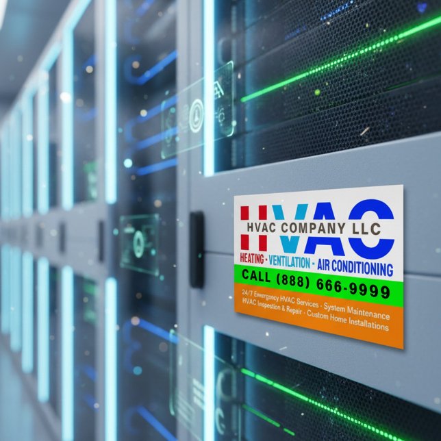 Heating, Ventilation & Air Conditioning - Pro HVAC Magnetische Visitenkarte (HVAC magnet business cards)