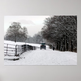 Heaton Park in Snow Poster