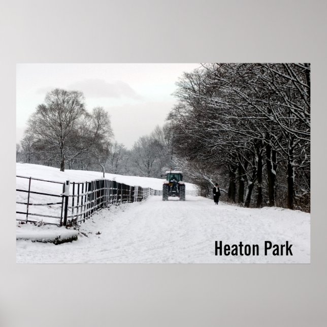 Heaton Park in Snow Poster (Vorne)