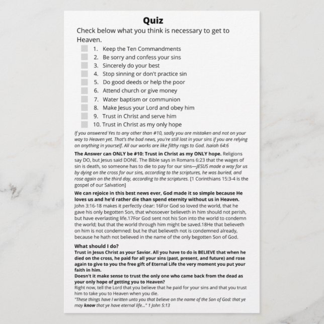 Heaven Bible Quiz Flyer (Rückseite)