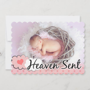 Heaven envoyé photo Faire-part de naissance réglab