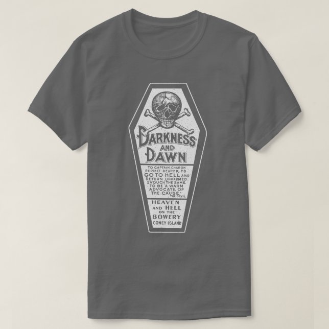 Heaven Hell Vintager Sarg T-Shirt (Design vorne)