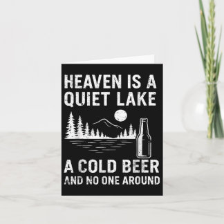 Heaven ist ein ruhiger See Funny Bee Fischen Karte