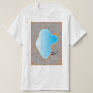 Heaven Lake North Korea & China Karte T-Shirt